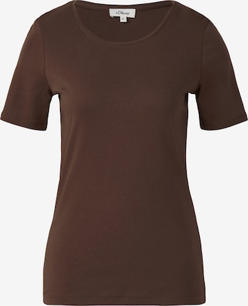 s.Oliver Shirt in Bruin: voorkant