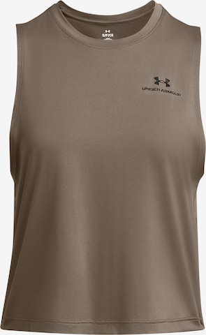 UNDER ARMOUR Sports Top in Brown: front