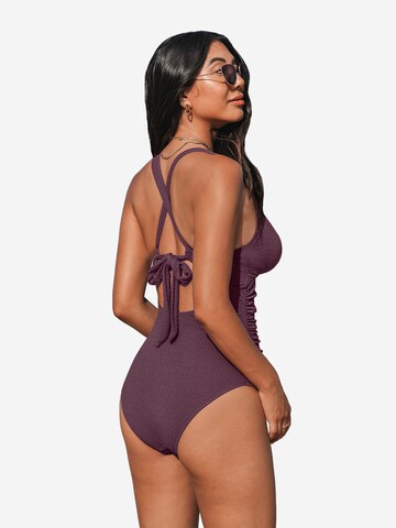 Cupshe Bustier Badeanzug in Lila