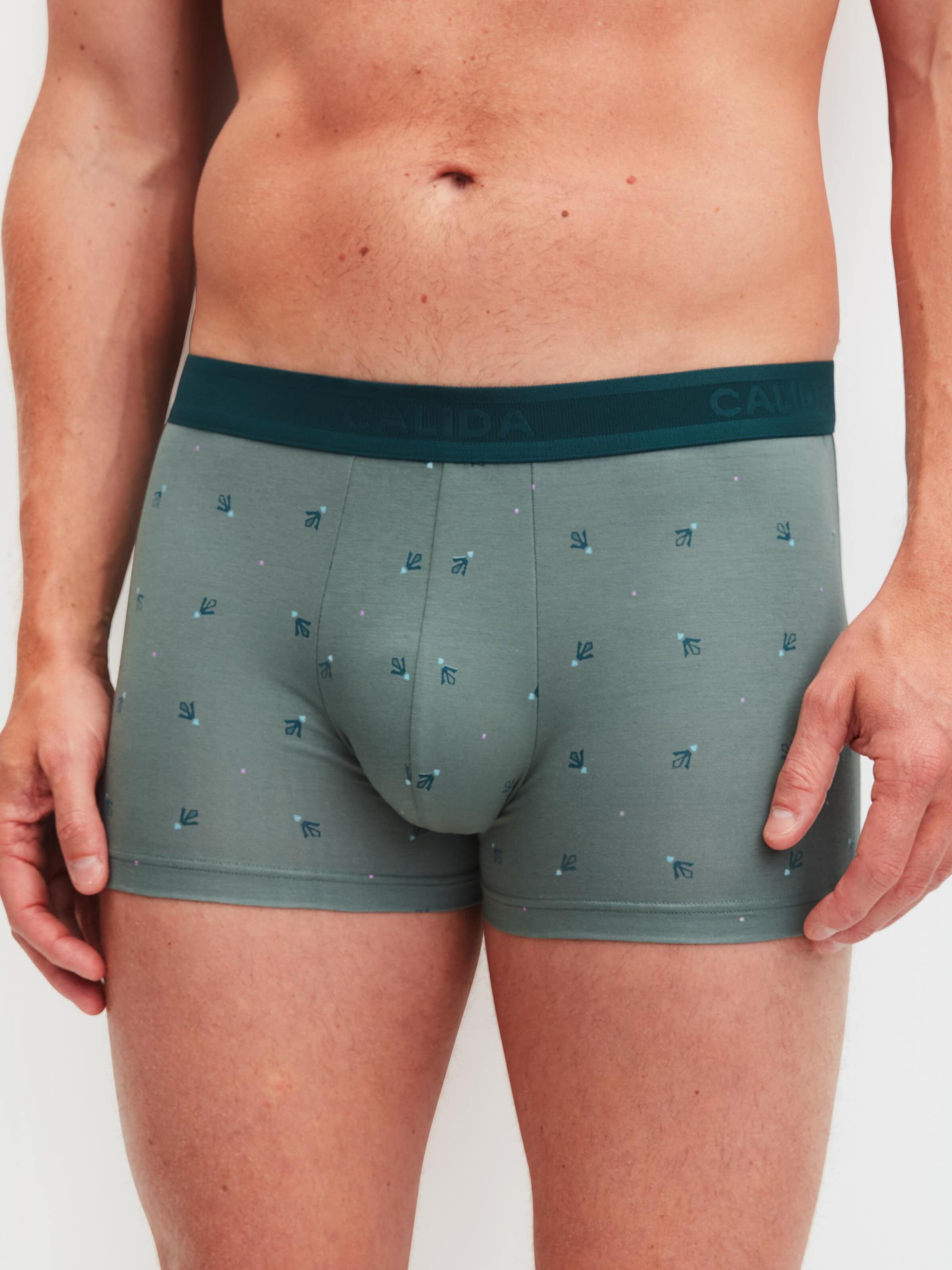 Boxer 'Grafic Cotton' di CALIDA in verde