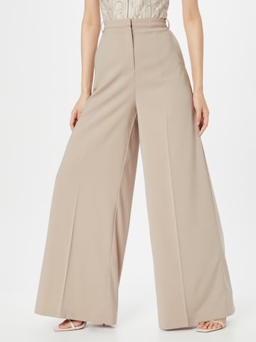 PATRIZIA PEPE Wide Leg Suorat housut 'PANTALONI' värissä beige: edessä