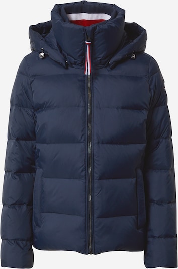 TOMMY HILFIGER Prehodna jakna 'GLOBAL STRIPE HIP L DOWN JKT' | temno modra barva, Prikaz izdelka