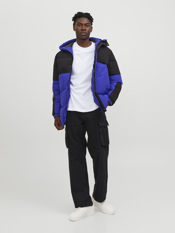 JACK & JONES Winter Jacket 'Force' in Blue