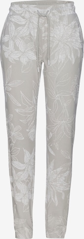 LASCANA Конический (Tapered) Пижамные штаны в Серый: спереди
