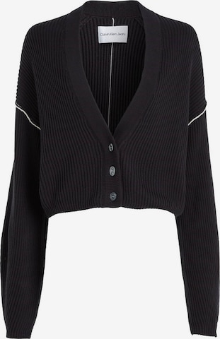 Calvin Klein Knit Cardigan in Black: front