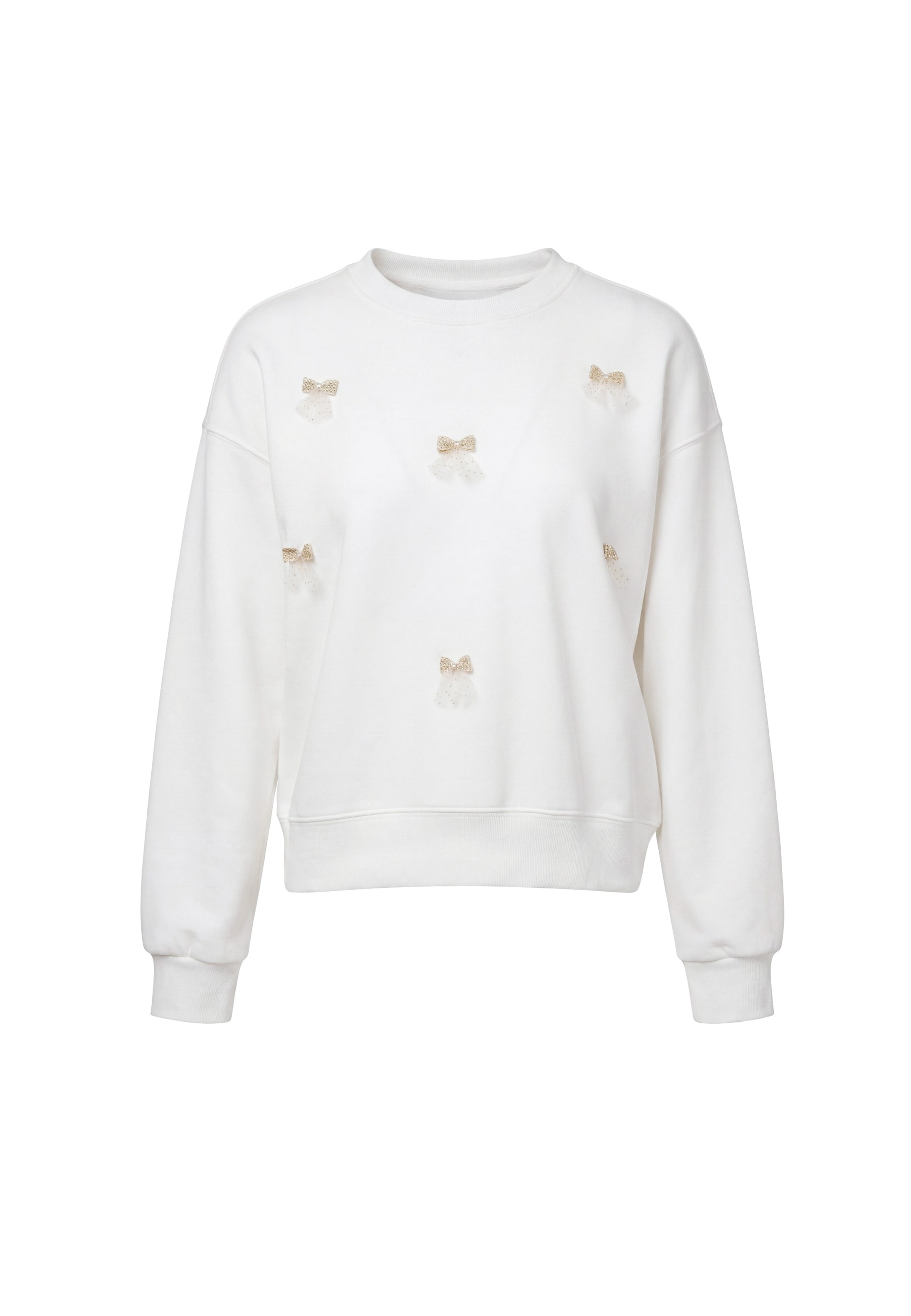 MYMO Sweatshirt 'Pop' in Weiß: Vorderseite