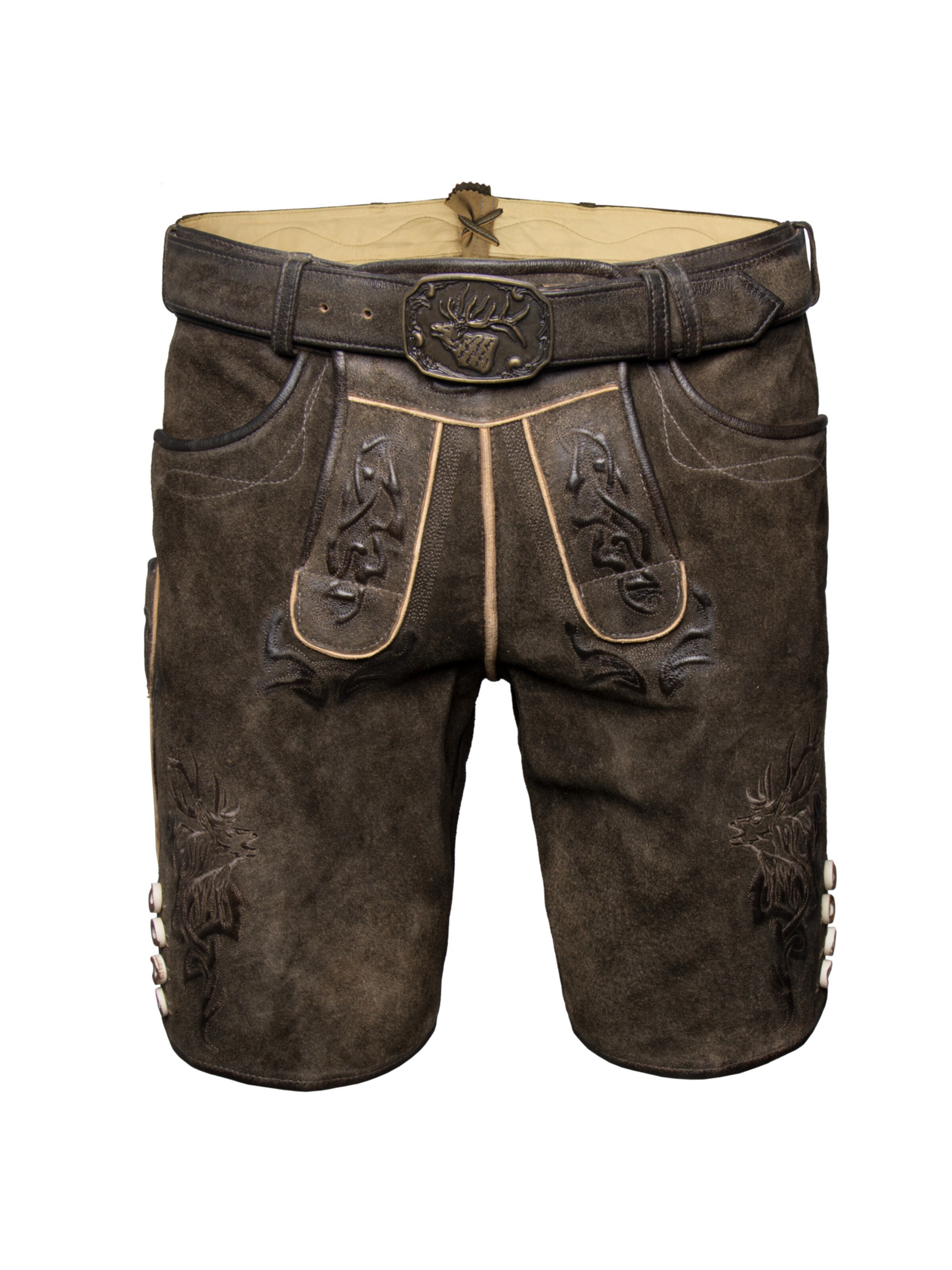 SPIETH & WENSKY - Regular Calças tradicionais 'Wayen' em castanho: frente