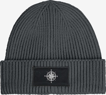 Neverless Beanie 'Kompass' in Grey: front