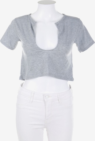 PrettyLittleThing Top & Shirt in XXS in Grey: front