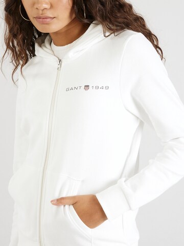 GANT Zip-Up Hoodie in White