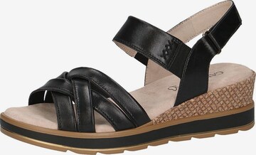 CAPRICE Strap Sandals in Black: front