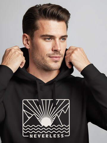 Neverless Sweatshirt 'Sonnenuntergang' in Black
