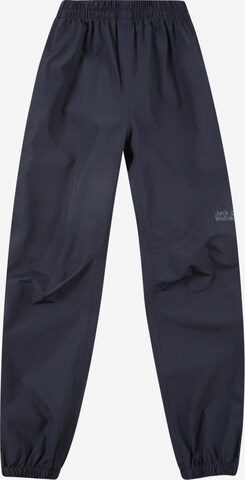 JACK WOLFSKIN Tapered Outdoor broek 'Rainy Days' in Blauw: voorkant