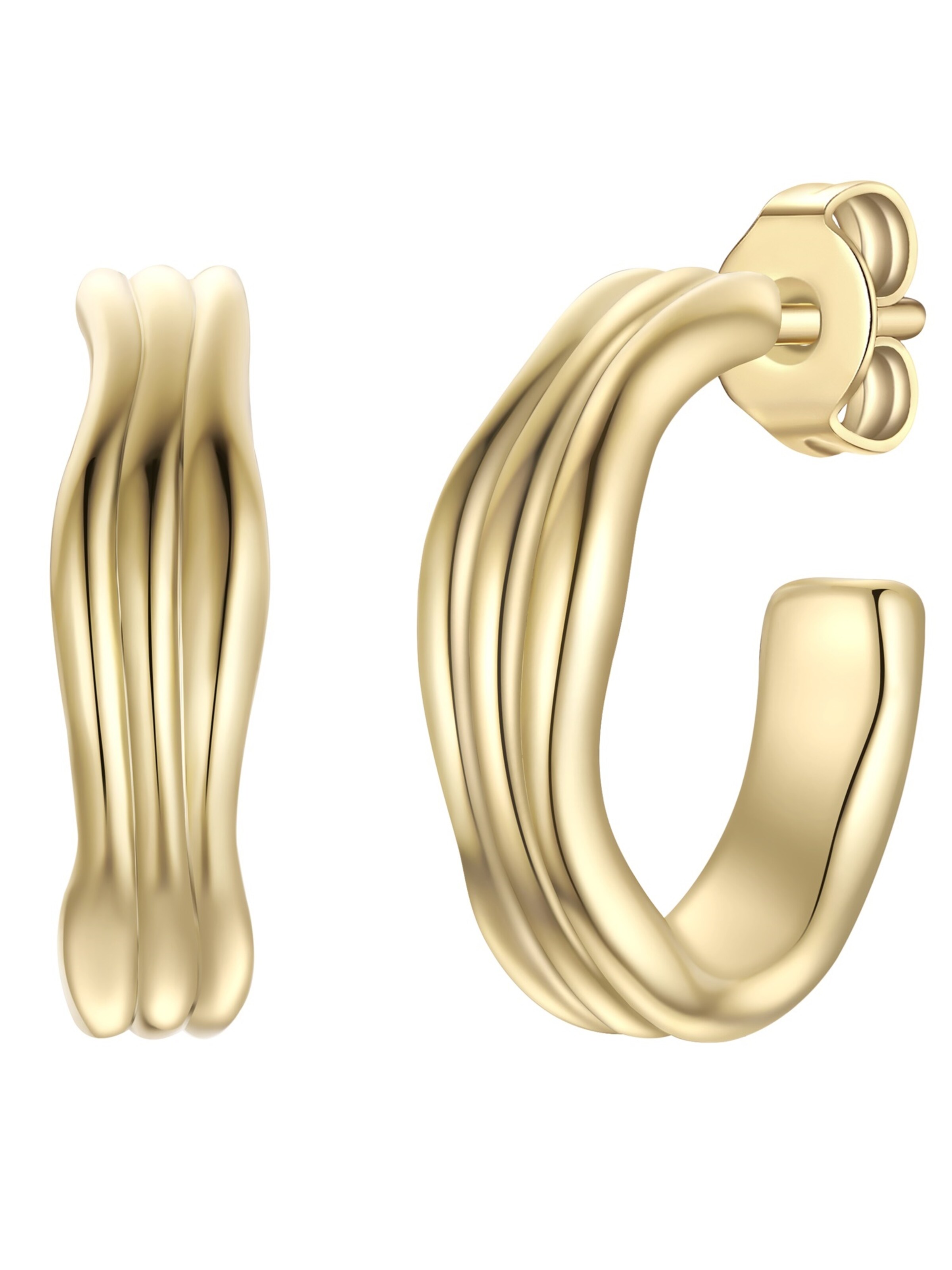 Boucles d'oreilles Glanzstücke München en or : devant