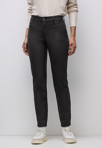 STREET ONE Slimfit Hose in Braun: Vorderseite