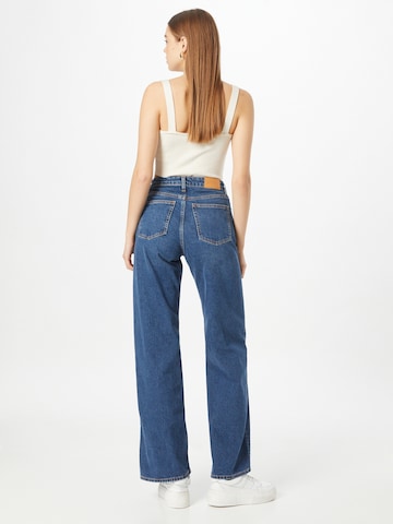 Wide leg Jeans de la Monki pe albastru