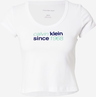 Calvin Klein Jeans Paita '1968' värissä laivastonsininen / vihreä / valkoinen, Tuotenäkymä