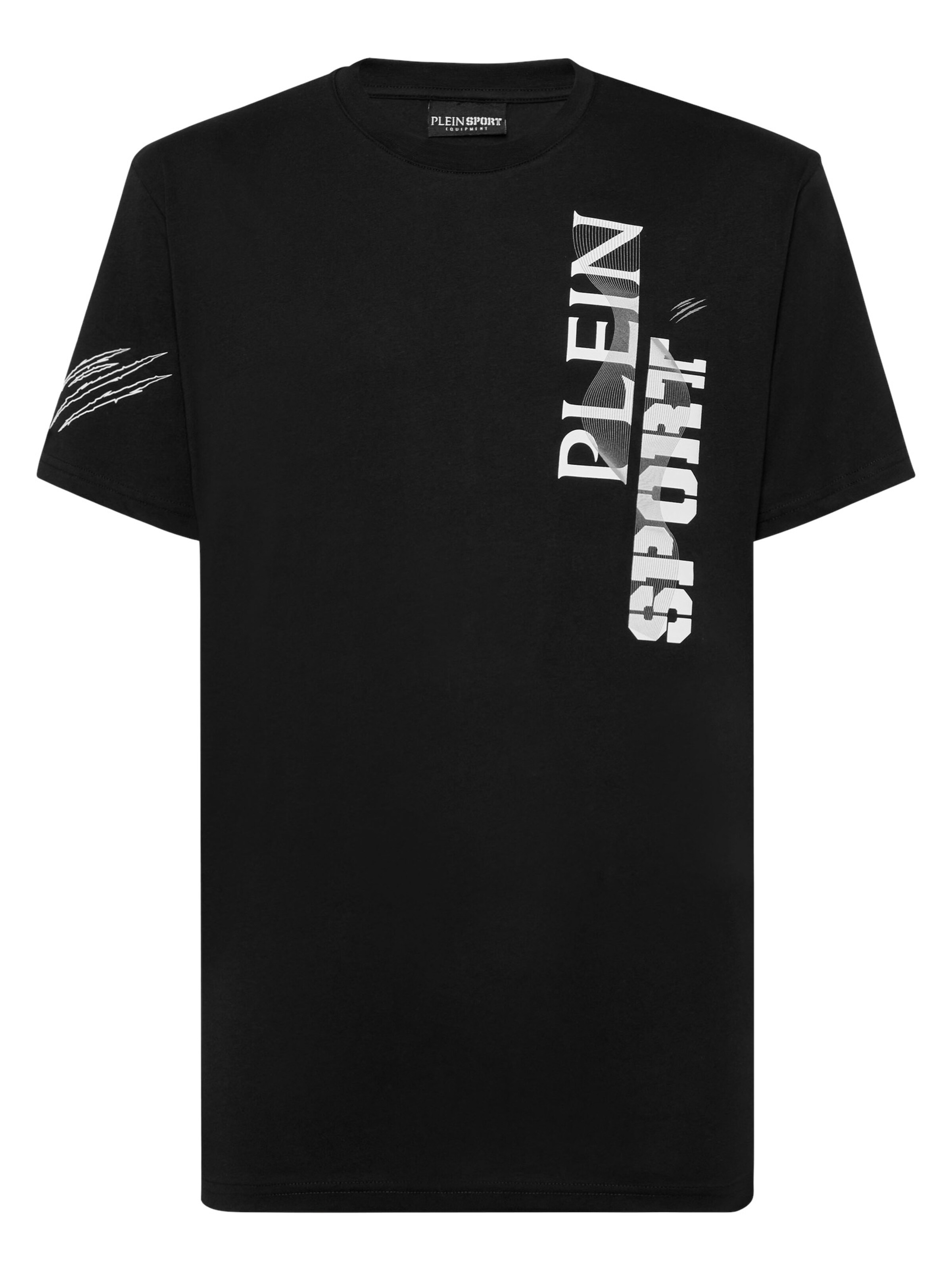Plein Sport - Camiseta 'Wave' en negro: frente