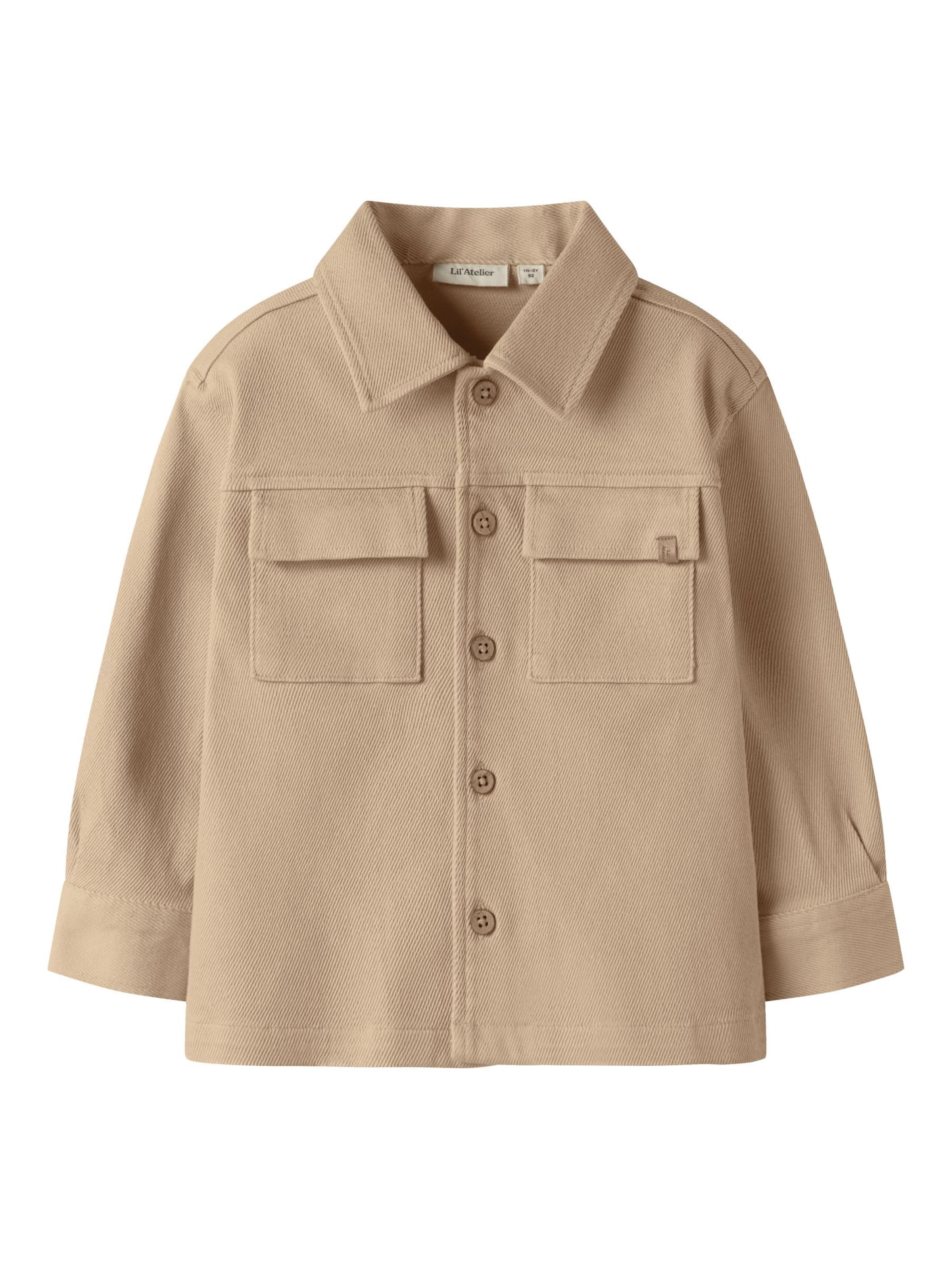 Lil'Atelier Comfort Fit Skjorte i beige: forside