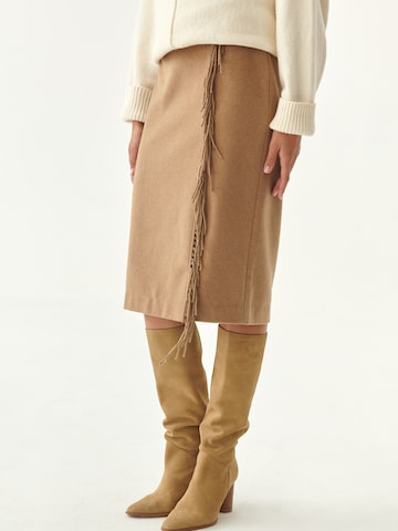 TATUUM Rok 'NALIN' in Beige: voorkant