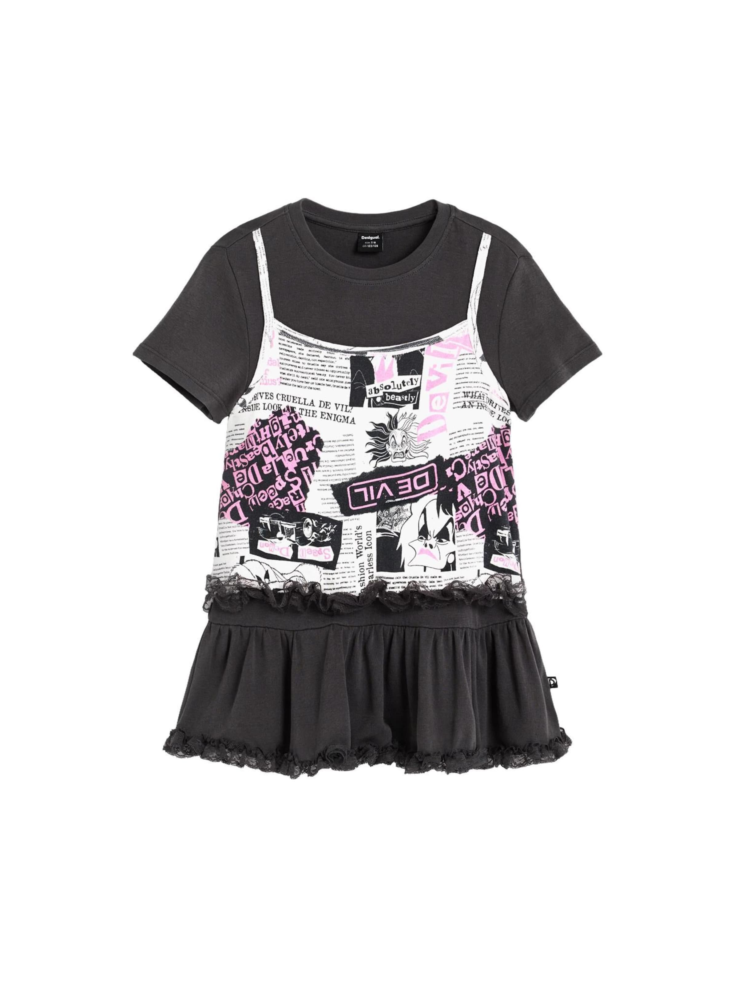 Desigual T-Shirt 'Cruella Disney' in Schwarz: Vorderseite