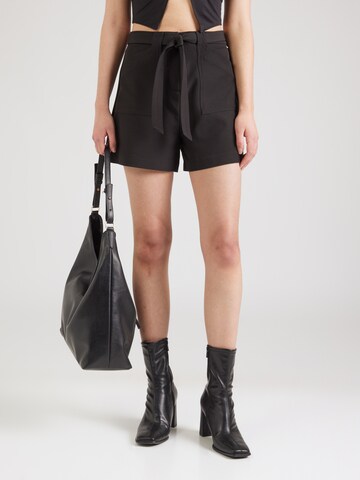 GUESS Loose fit Trousers 'NEW VALENTINA' in Black: front