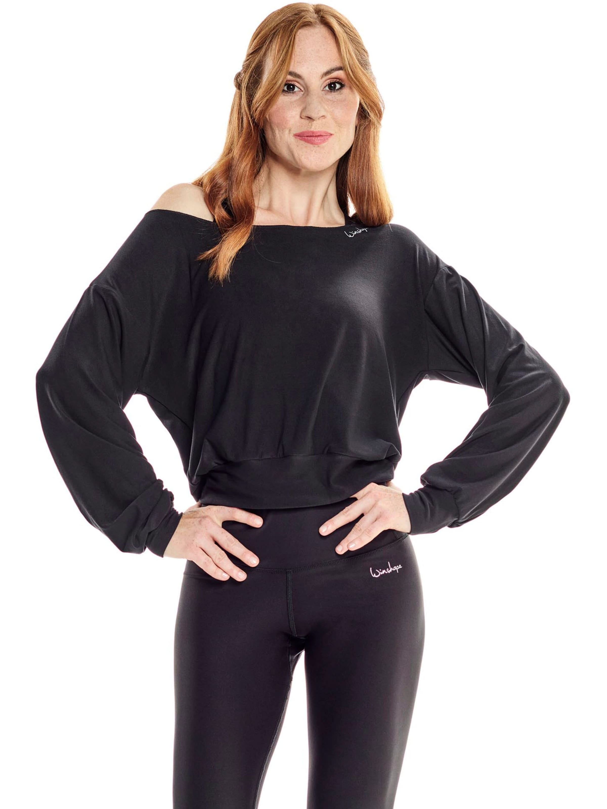 Winshape Funktionsshirt 'LS003LS' in Schwarz: Vorderseite