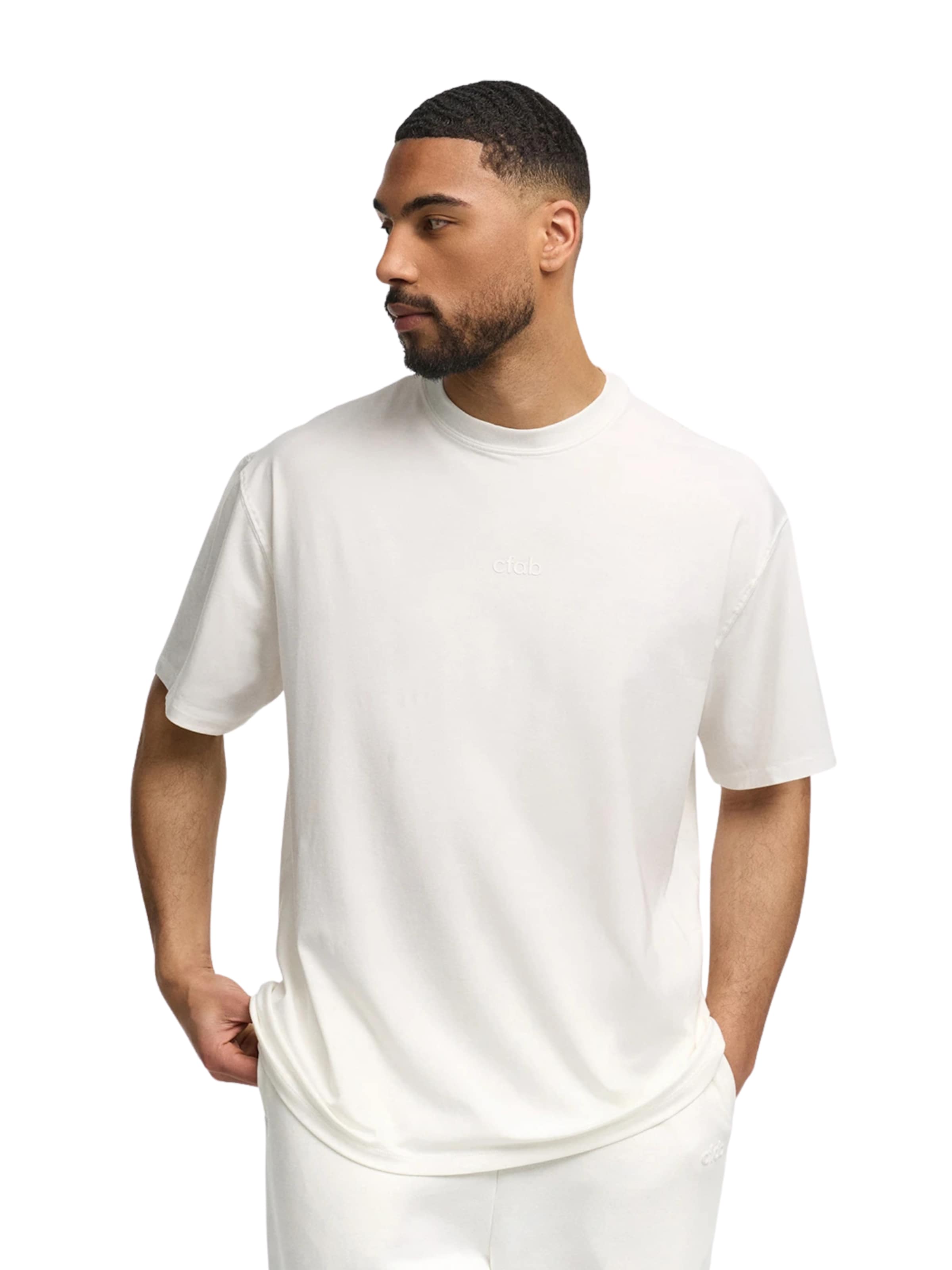 cfab (formerly creamy fabrics) Shirt 'Relaxed Tee'‌‌‌‌‌‌‌‌‌‌ in Weiß