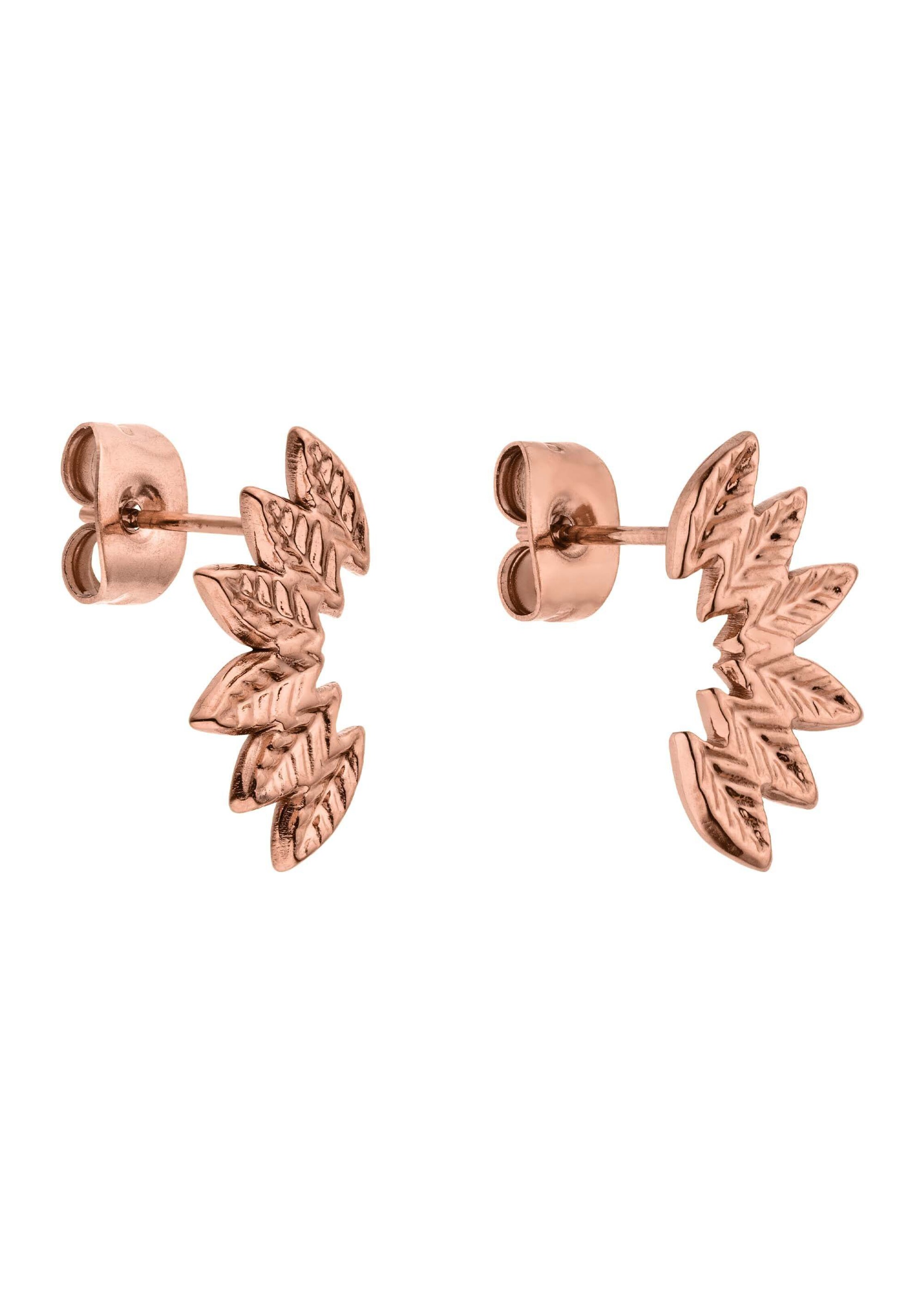 PURELEI Ohrringe 'Leaf' in Gold: Vorderseite