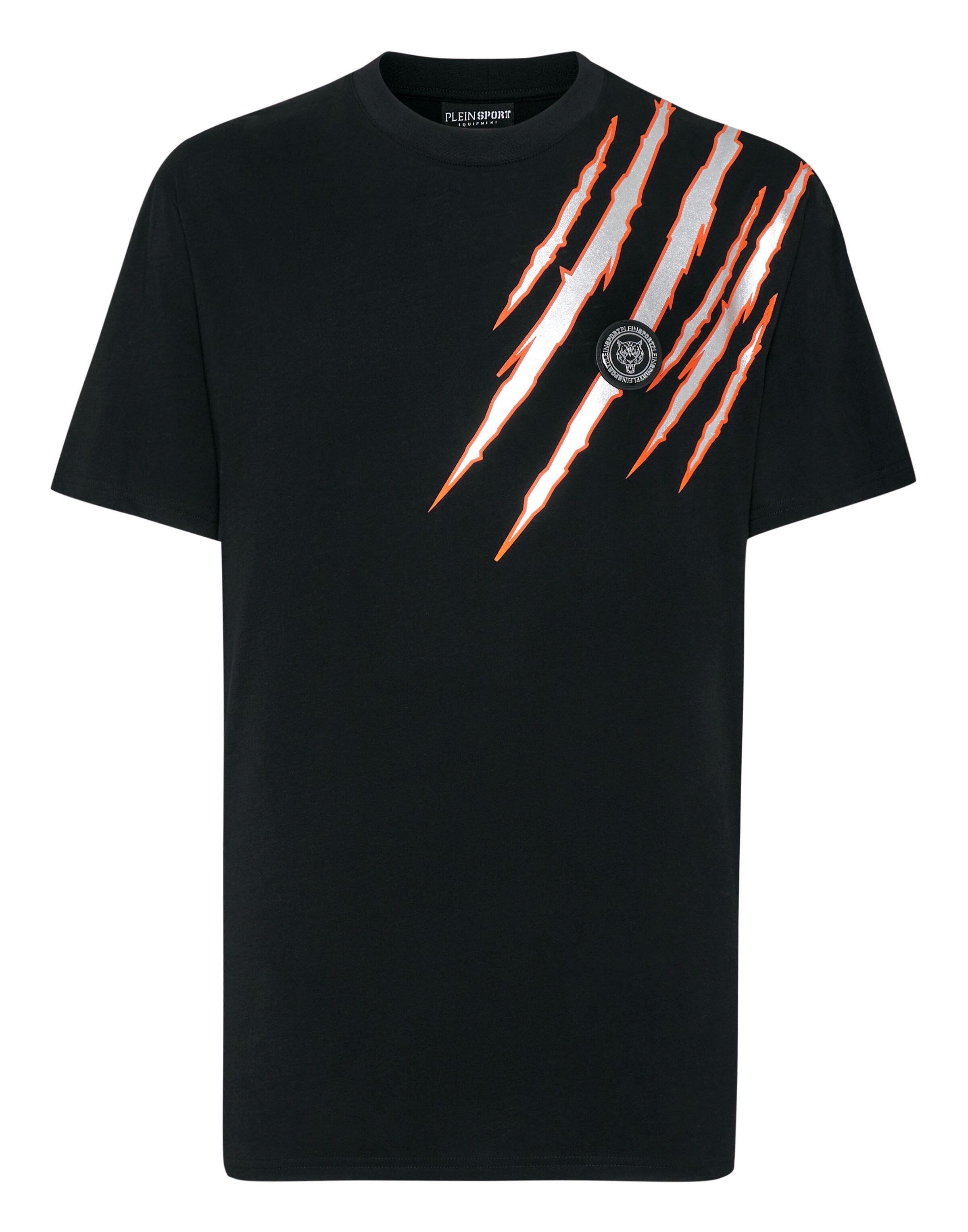 Maglietta 'Scratch' di Plein Sport in nero: frontale