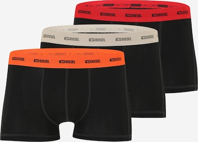 DIESEL Bokserishortsit 'Damien' värissä beigenharmaa / tummanoranssi / verenpunainen / musta, Tuotenäkymä