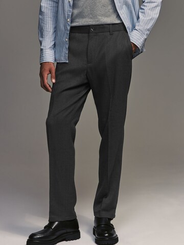 Next Regular Pleated Pants in Grey: front