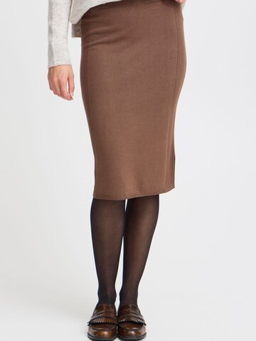 Fransa Skirt 'ALMA SK 3' in Brown: front