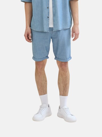 TOM TAILOR DENIM Regular Shorts in Blau: predná strana