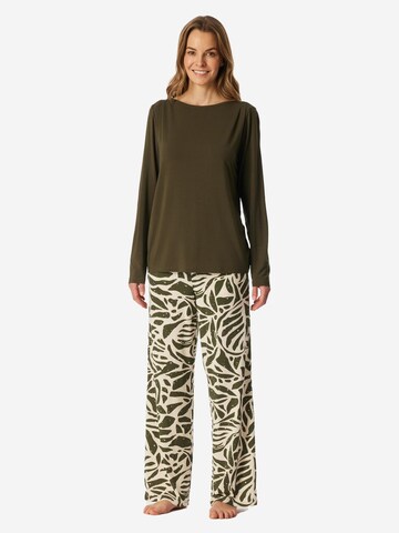 SCHIESSER Pajama 'Selected Premium' in Green