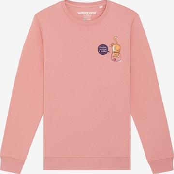 Watapparel Sweatshirt ' Funny Cat ' in Pink: Vorderseite