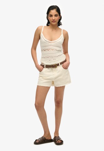 Regular Pantalon Superdry en blanc