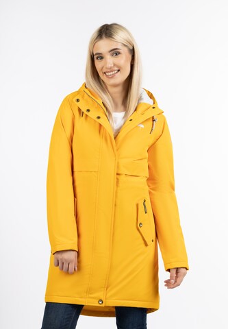 Manteau fonctionnel Schmuddelwedda en jaune : devant