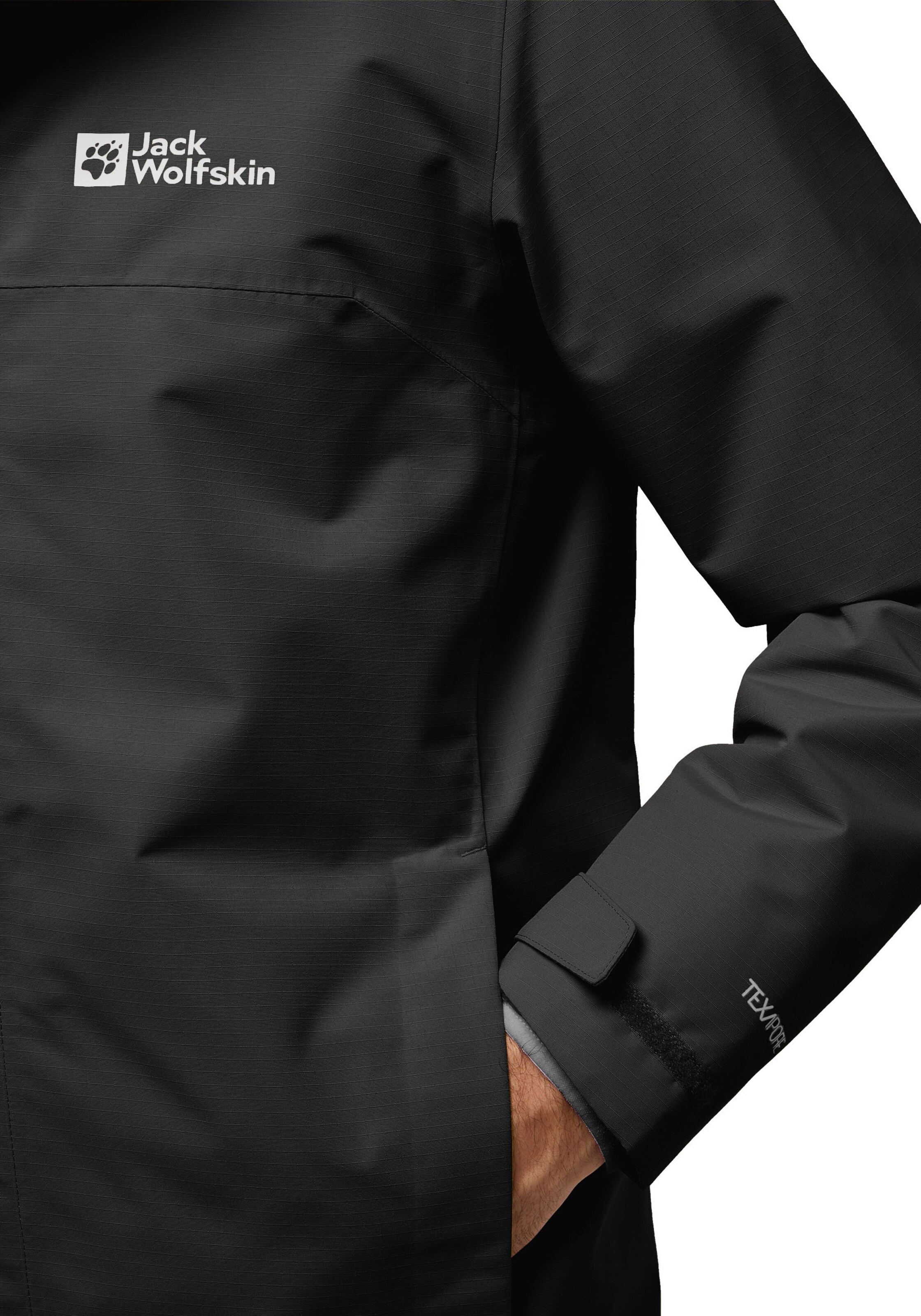 JACK WOLFSKIN Куртка в спортивном стиле в Черный