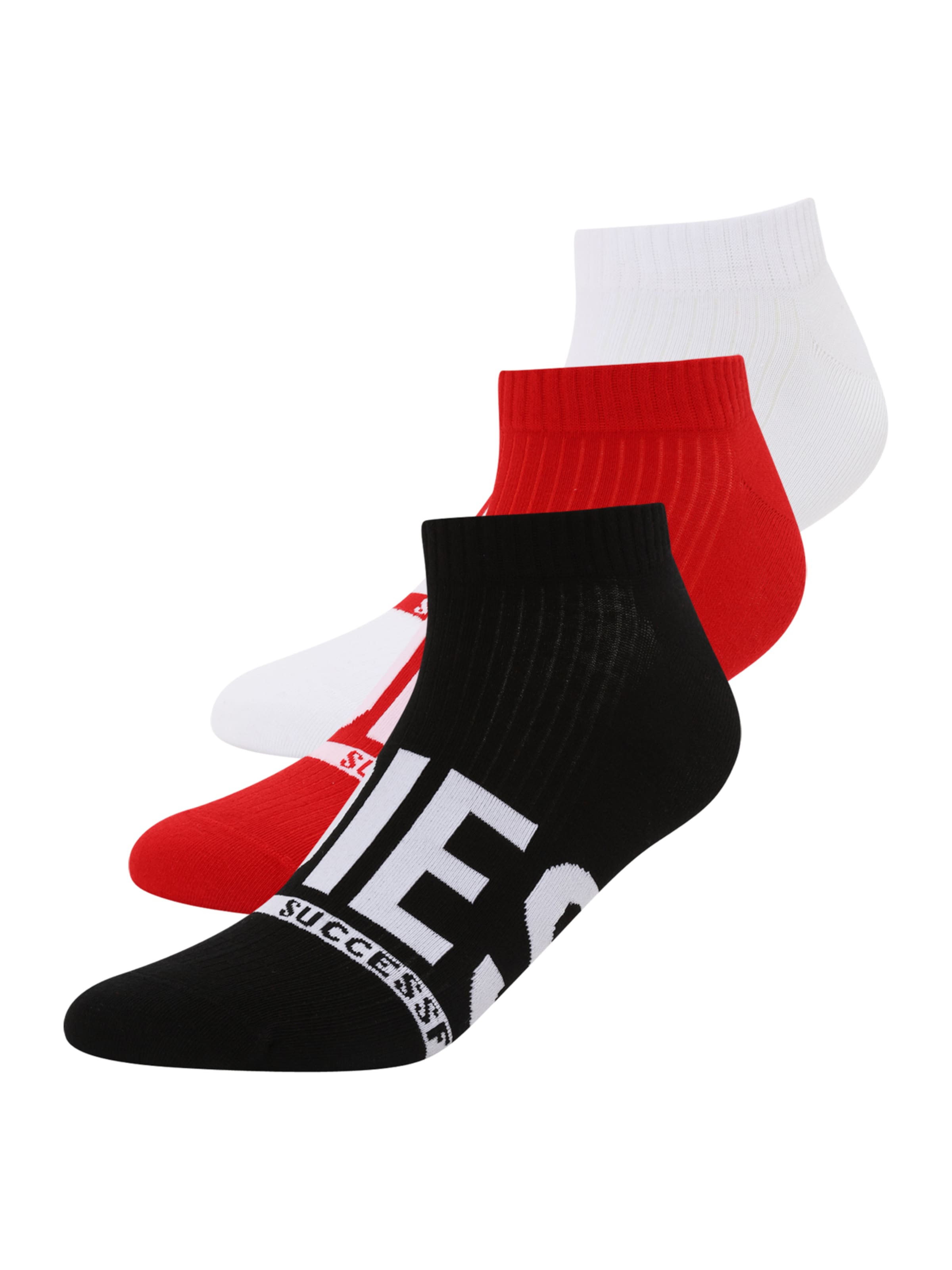 DIESEL - Calcetines 'SKM-GOST' en rojo: frente