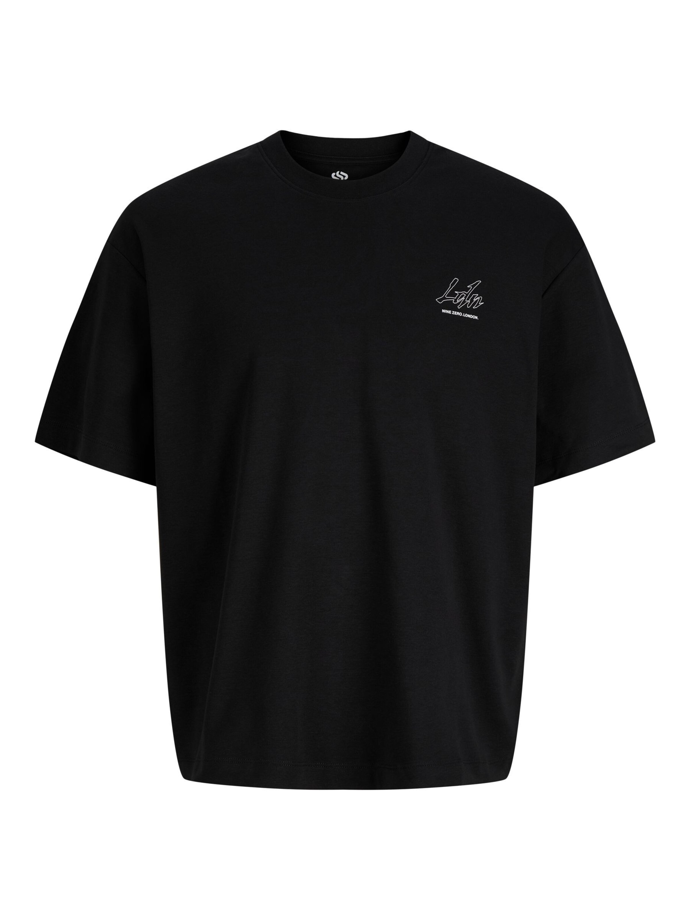 JACK & JONES - Camiseta en negro: frente