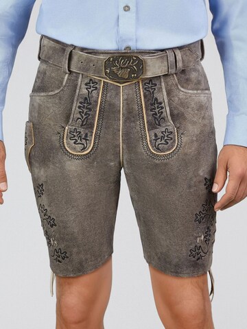 Skinny Pantalon folklorique 'Hornbeck' SPIETH & WENSKY en gris : devant