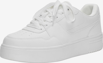 Baskets basses Pull&Bear en blanc : devant