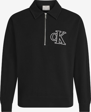 Calvin Klein Jeans - Sweatshirt em preto: frente