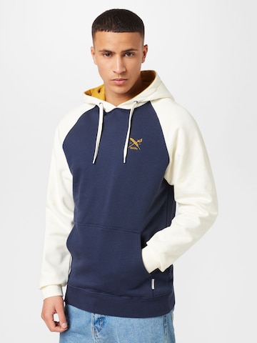 Iriedaily Sweatshirt 'De College' in Blue: front