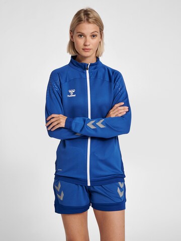 Hummel Sportief sweatvest in Blauw: voorkant