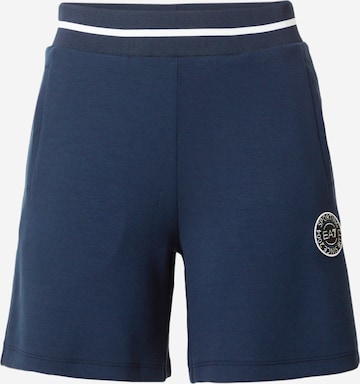 EA7 Emporio Armani - Regular Calças de desporto em azul: frente