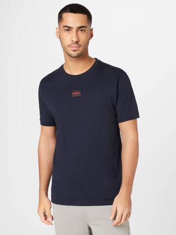 HUGO Shirt 'Diragolino212' in Blauw: voorkant