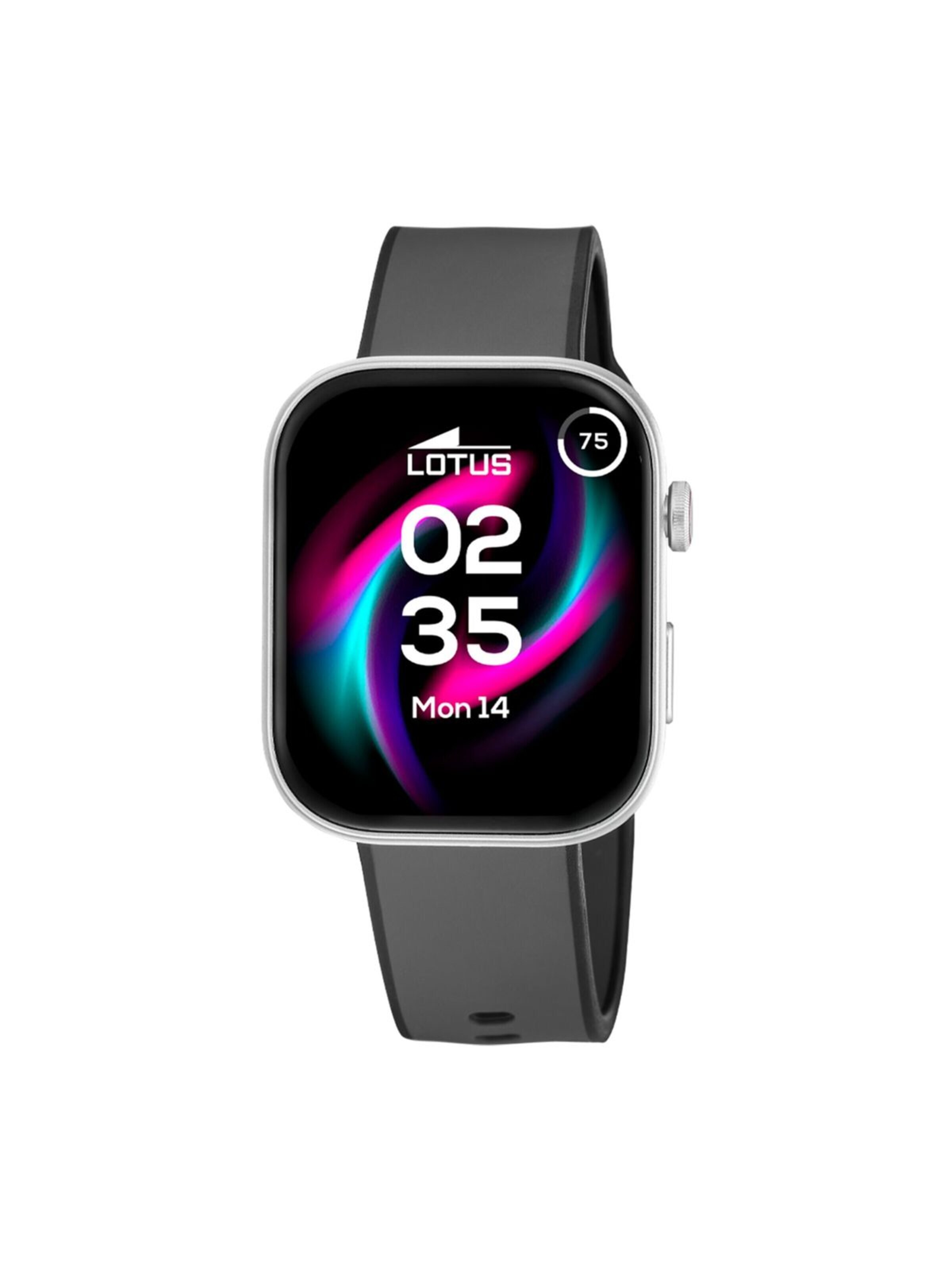 Montre digitale Lotus en noir : devant