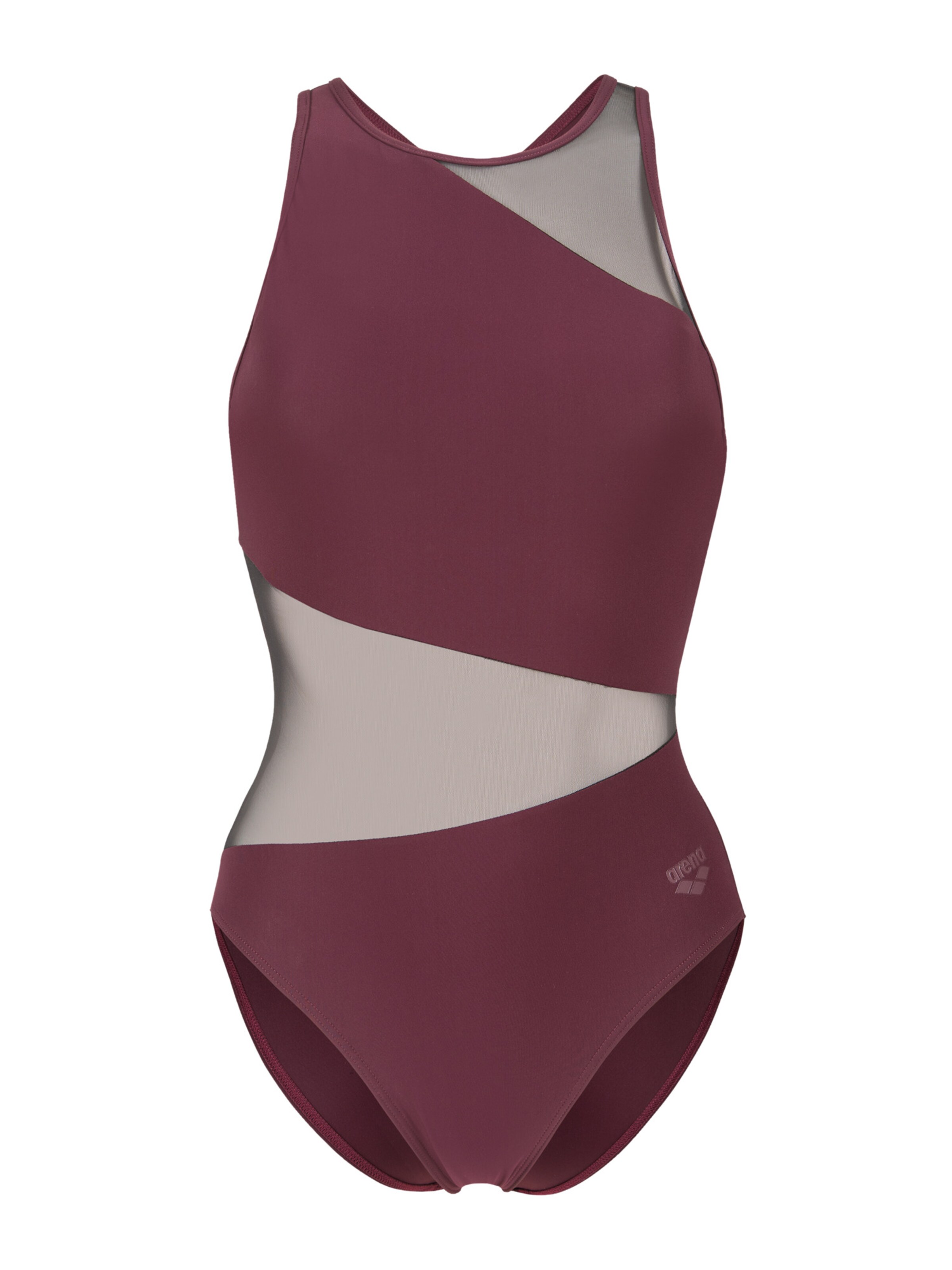 Bustino Costume intero 'Mesh Vent Back Angle' di ARENA in lilla: frontale